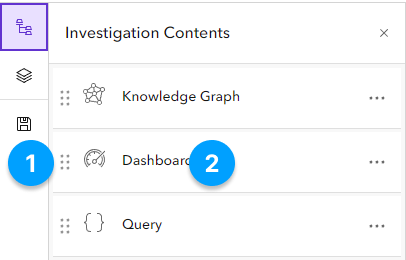 Main menu and Investigation Contents pane Main menu and Investigation Contents pane